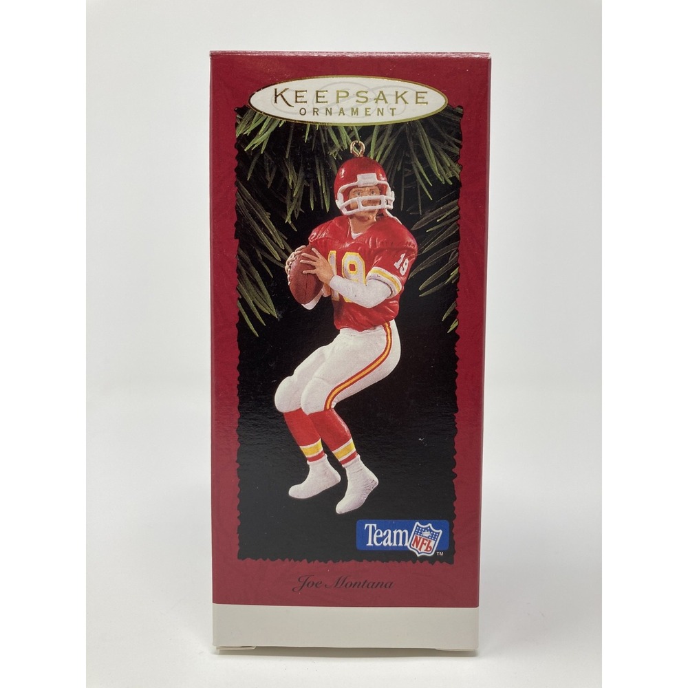 Hallmark Vintage Ornament Joe Montana TEAM‎ NFL Kansas City Chiefs Football 1995